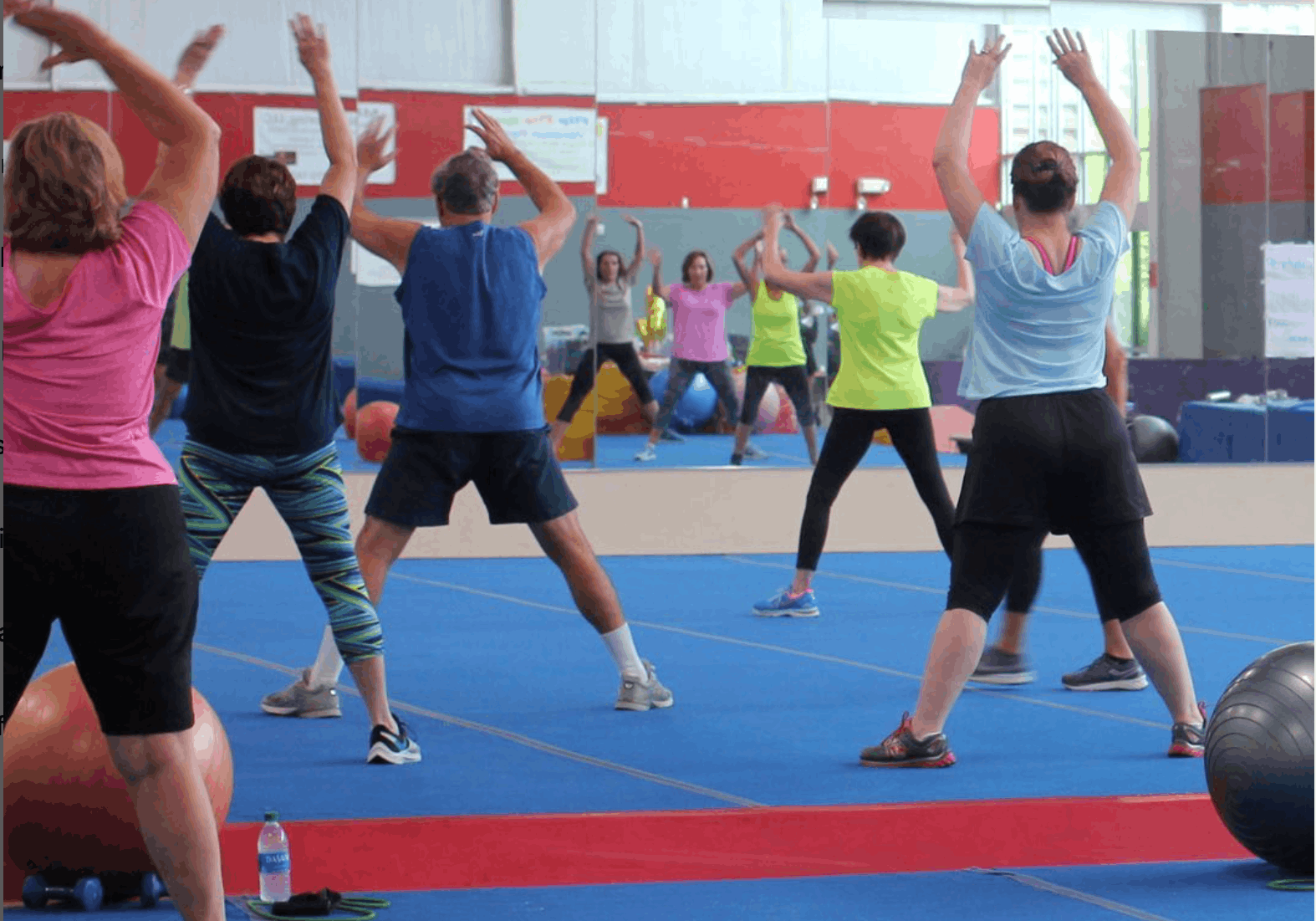 people in a workout class